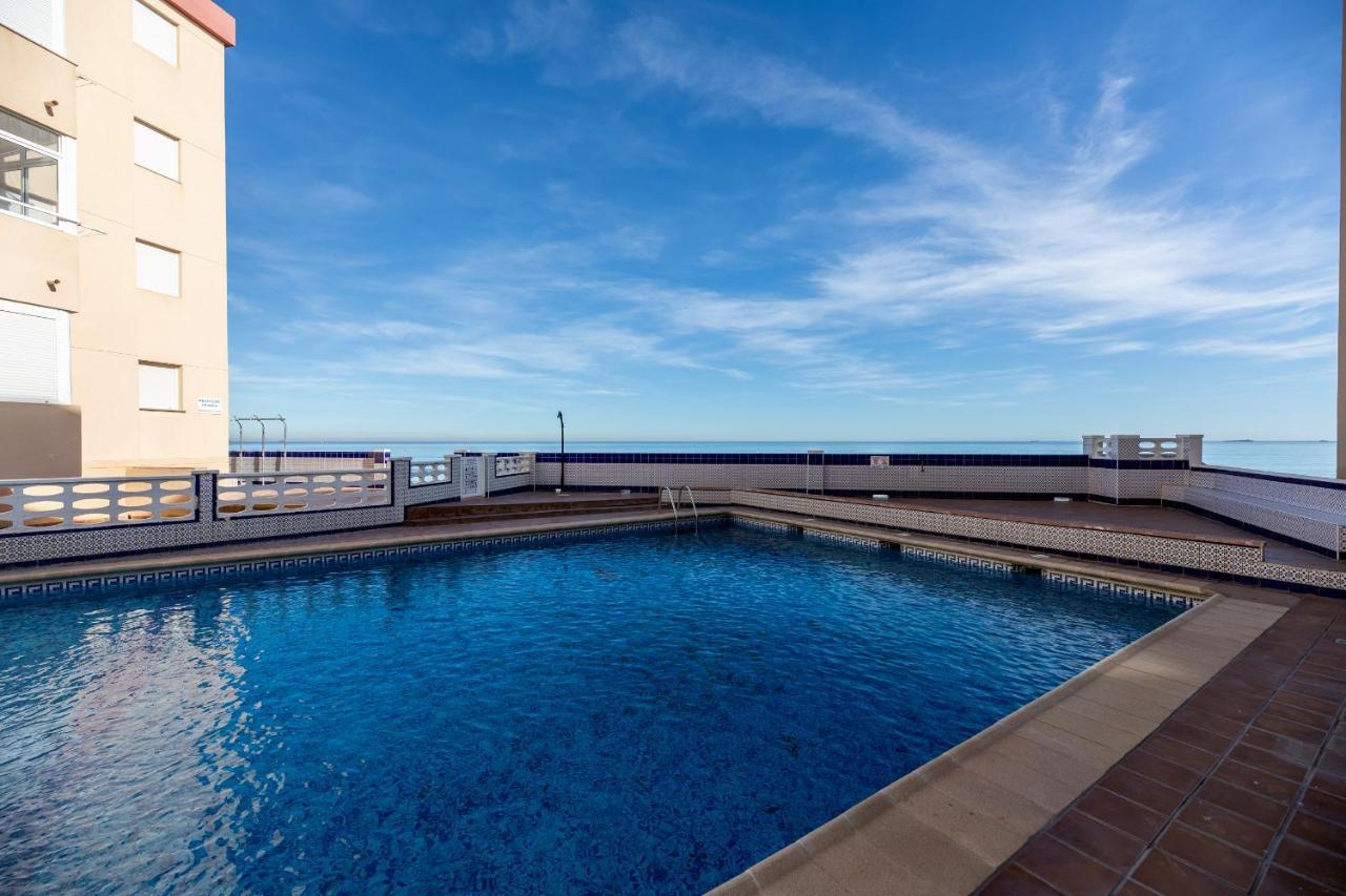 Bright Studio With The Seaview And Swimming Pool Apartment La Manga Bagian luar foto