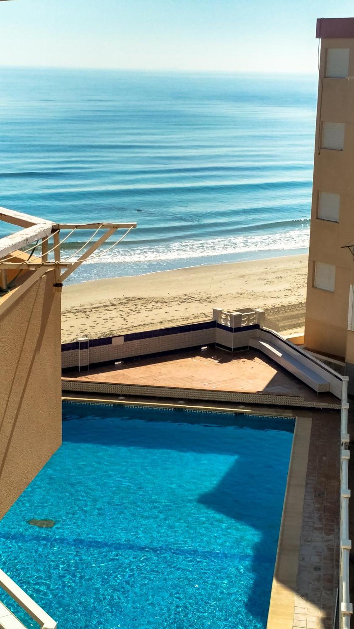 Bright Studio With The Seaview And Swimming Pool Apartment La Manga Bagian luar foto